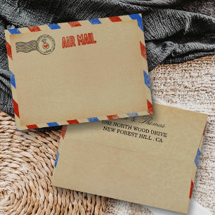 The Vintage Airmail Wedding Collection Envelopes