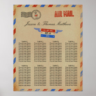 The Vintage Airmail Wedding Collection Poster