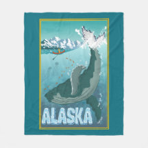 The Vintage Alaskan Travel Whale Blanket