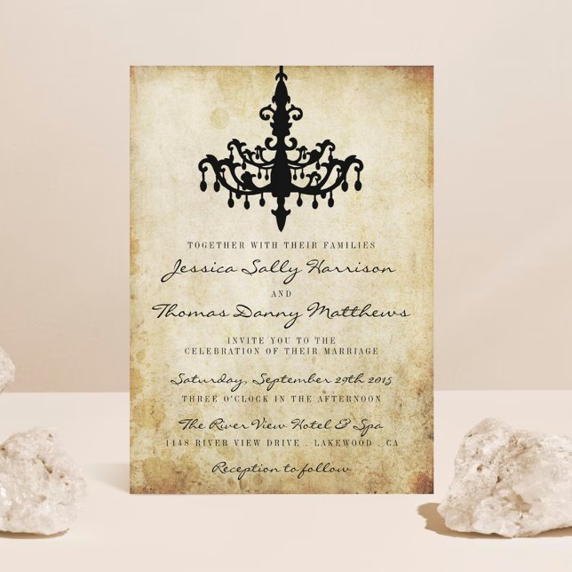 The Vintage Chandelier Wedding Collection Invitation (Creator Uploaded)