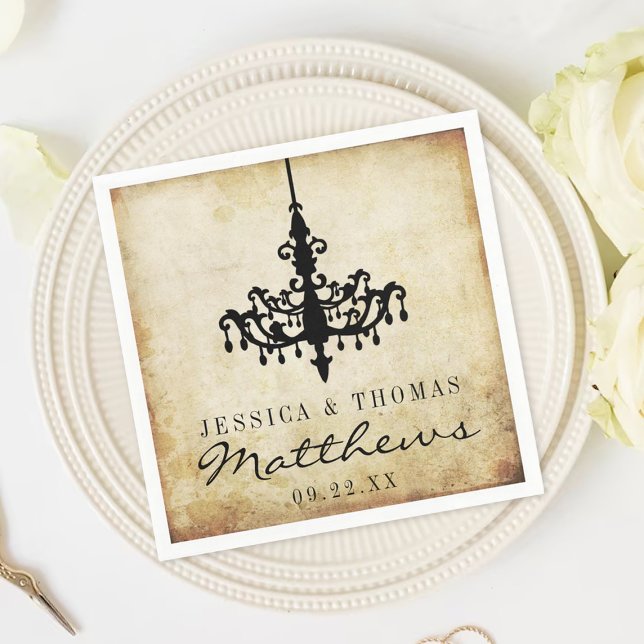 The Vintage Chandelier Wedding Collection Napkin (Creator Uploaded)