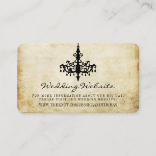 The Vintage Chandelier Wedding Collection Website Enclosure Card