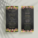 The Vintage Floral Chalkboard Wedding Collection Programme<br><div class="desc">The vintage floral chalkboard wedding collection is a stunning design featuring lovely vintage style flowers on a chalkboard effect background. 
 
 These programs can be personalised for your special occasion and would make the perfect order of service for any wedding,  bridal shower,  engagement party,  birthday party and much,  much more.</div>