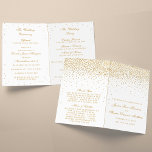 The Vintage Glam Gold Confetti Wedding Collection<br><div class="desc">The Vintage Glam Gold Confetti Wedding Collection - Programs.

*Please note that Zazzle only sells printed products,  therefore this item does not include any real glitter or foil materials.</div>