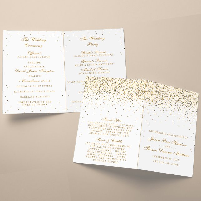 The Vintage Glam Gold Confetti Wedding Collection (Creator Uploaded)