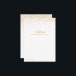 The Vintage Glam Gold Confetti Wedding Collection Advice Card<br><div class="desc">Add a touch of glam to your wedding with these gold confetti advice cards. The simple yet stylish design will allow your guests to write a note of advice for you to keep and read over in years to come. The wording is easy to personalise so these cards can quickly...</div>