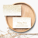 The Vintage Glam Gold Confetti Wedding Collection Enclosure Card<br><div class="desc">The Vintage Glam Gold Confetti Wedding Collection - Wedding Website Cards.

*Please note that Zazzle only sells printed products,  therefore this item does not include any real glitter or foil materials.</div>