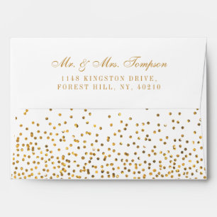 The Vintage Glam Gold Confetti Wedding Collection Envelope