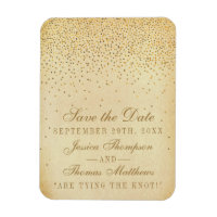 The Vintage Glam Gold Confetti Wedding Collection