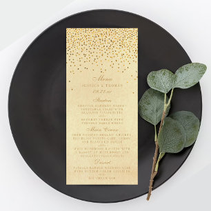 The Vintage Glam Gold Confetti Wedding Collection Menu