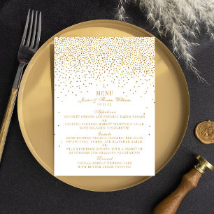 The Vintage Glam Gold Confetti Wedding Collection Menu