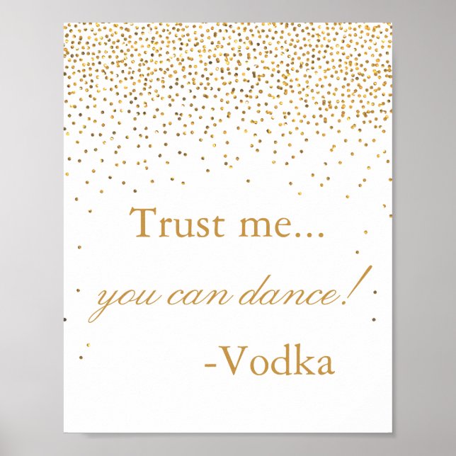 The Vintage Glam Gold Confetti Wedding Collection Poster (Front)