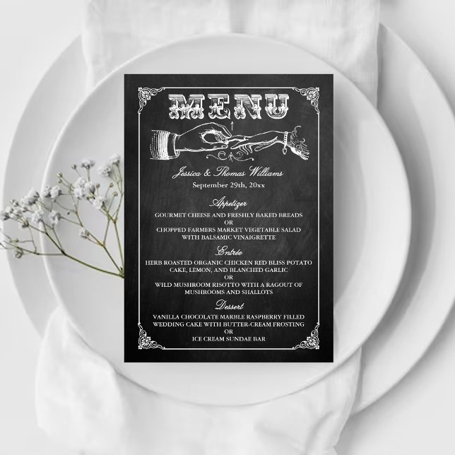 The Vintage Marriage Chalkboard Wedding Collection Menu (Creator Uploaded)