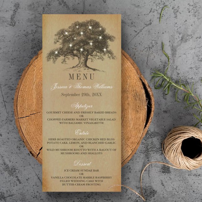 The Vintage Old Oak Tree Wedding Collection - Menu (Creator Uploaded)