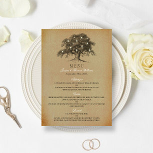 The Vintage Old Oak Tree Wedding Collection - Menu