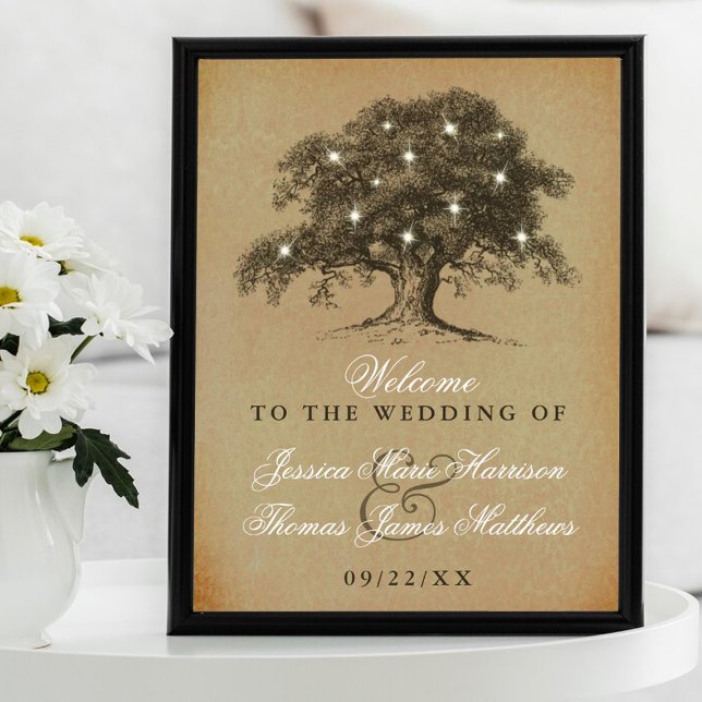 The Vintage Old Oak Tree Wedding Collection Poster (Creator Uploaded)