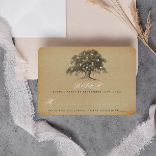 The Vintage Old Oak Tree Wedding Collection - RSVP Card