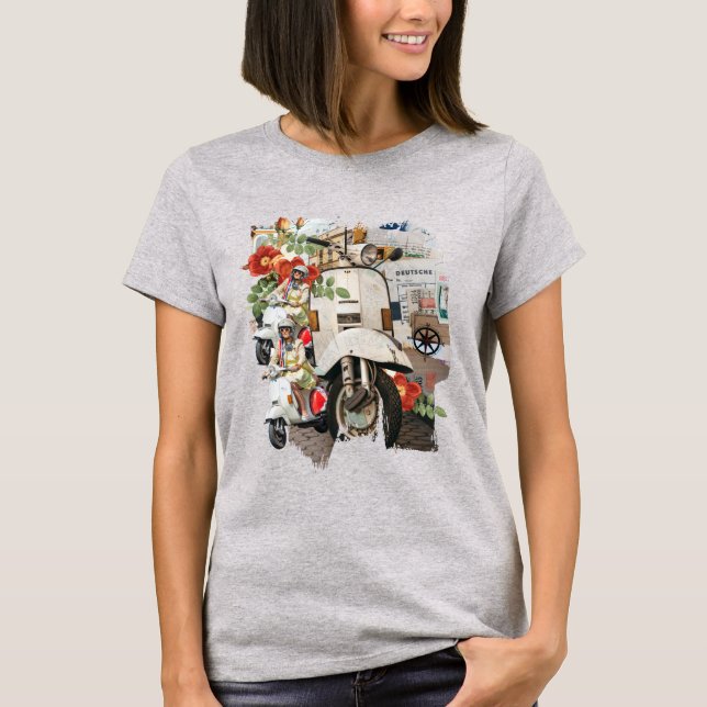 The Vintage Scooter Collage T-Shirt (Front)