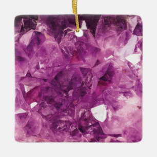 The Violet Crystal Ceramic Ornament