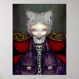 The Violet Duchess gothic rococo lowbrow Art Print