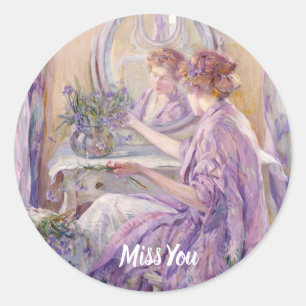 The Violet Kimono, Miss You Classic Round Sticker