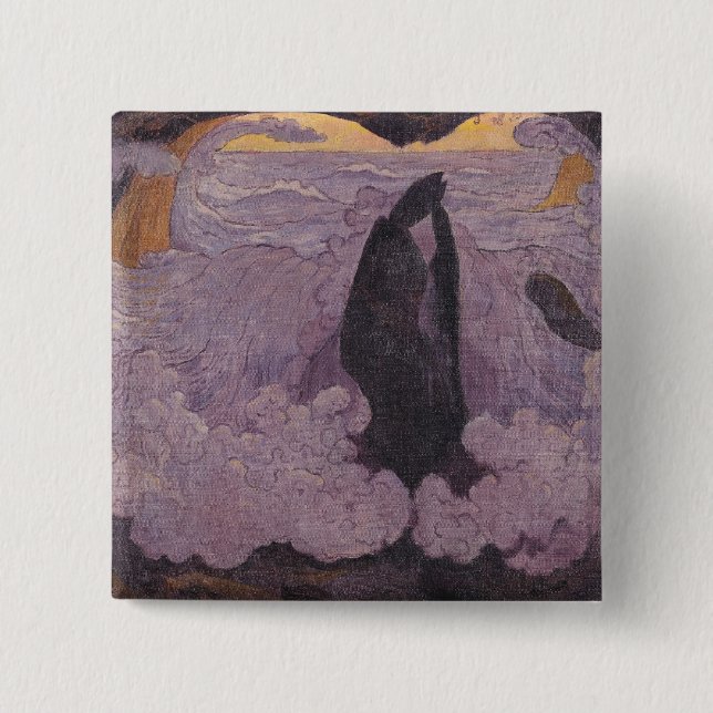 The Violet Wave, c.1895-6 15 Cm Square Badge (Front)