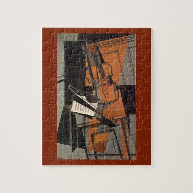 The violin ~ 1916 ~ Synthetic Cubism ~ Juan Gris Jigsaw Puzzle (Vertical)