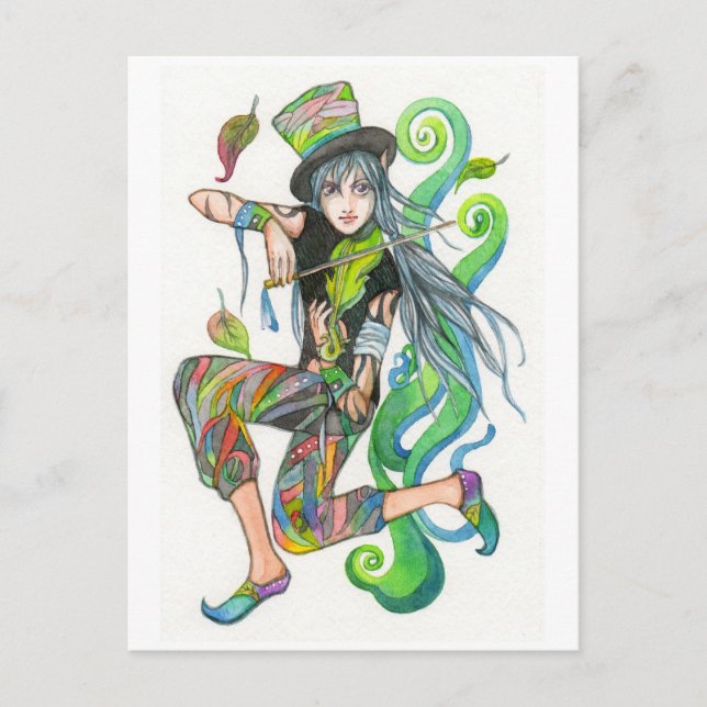 The Violin Player Postcard (Front)