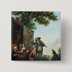 The Violinist 15 Cm Square Badge