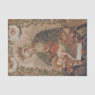 The Virgin Adoring the Christ Child Christmas Tissue Paper