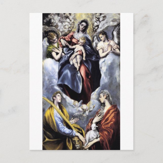 The Virgin and Child by El Greco Postcard (Front)