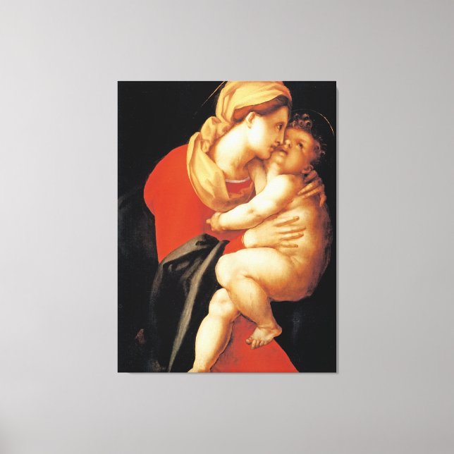 The Virgin and Child by Jacopo Da Pontormo Canvas Print (Front)