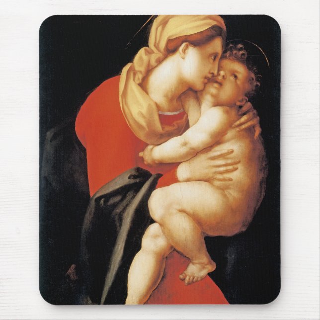 The Virgin and Child by Jacopo Da Pontormo Mouse Pad (Front)