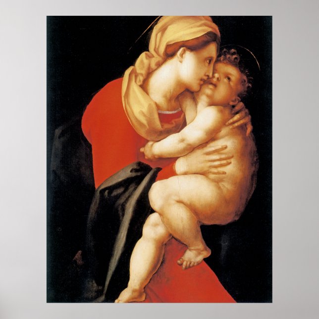 The Virgin and Child by Jacopo Da Pontormo Poster (Front)