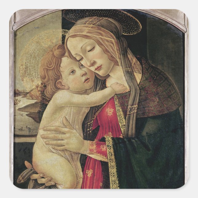 The Virgin and Child, c.1500 Square Sticker (Front)