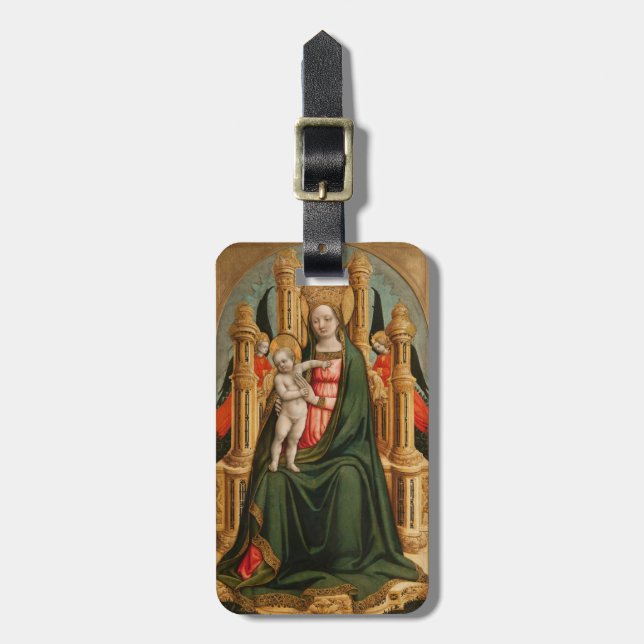 “The Virgin and Child” custom luggage tag (Front Vertical)