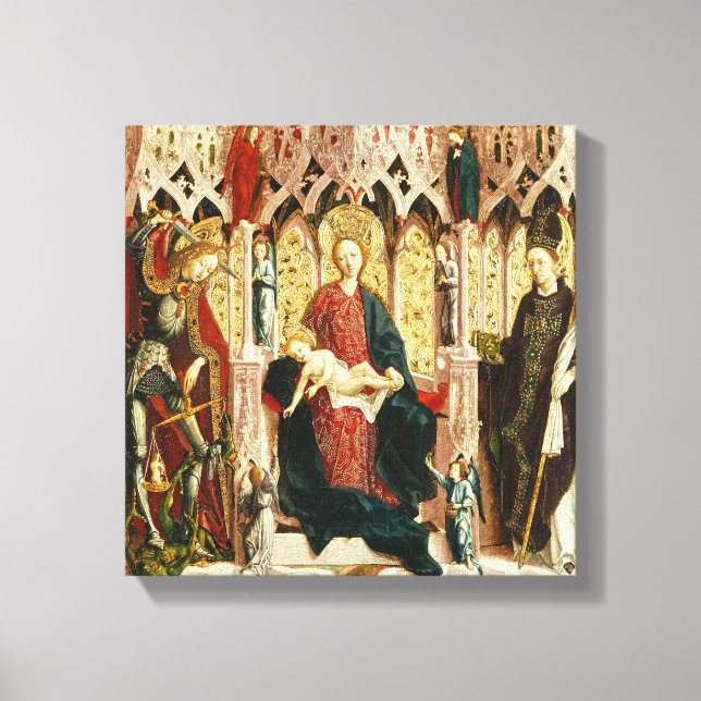 The Virgin and Child Enthroned, c.1475 Canvas Print (Front)