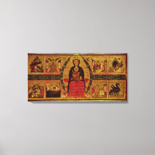 The Virgin and Child Enthroned Canvas Print