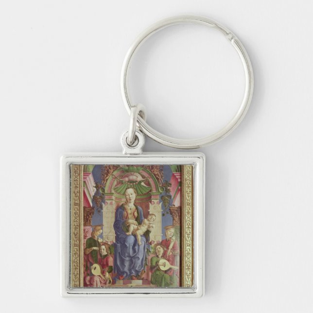 The Virgin and Child Enthroned, mid 1470s Key Ring (Front)