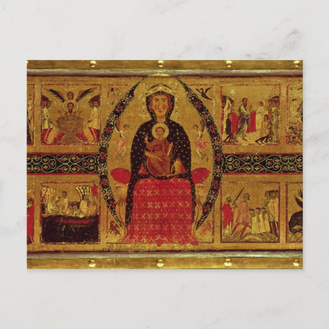 The Virgin and Child Enthroned Postcard (Front)