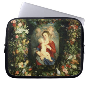 The Virgin and child in a garland of fruit and flo Laptop Sleeve