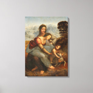The Virgin and Child Saint Anne Leonardo da Vinci Canvas Print