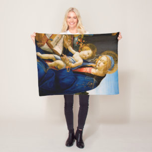 The Virgin and Child, Sandro Botticelli Fleece Blanket