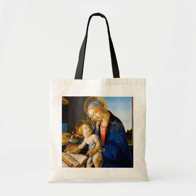 The Virgin and Child, Sandro Botticelli Tote Bag (Front)