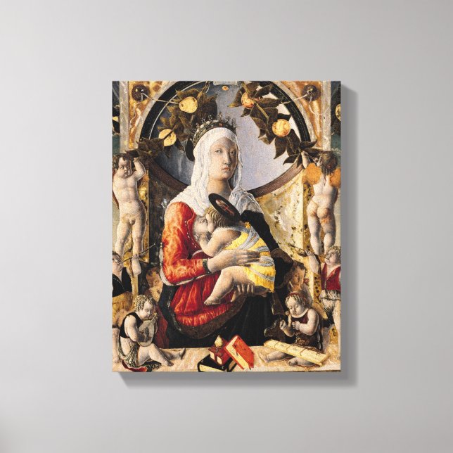 The Virgin and Child Surrounded by Eight Canvas Print (Front)
