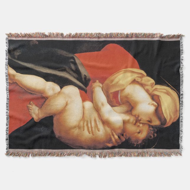 The Virgin and Child Throw Blanket (Front)