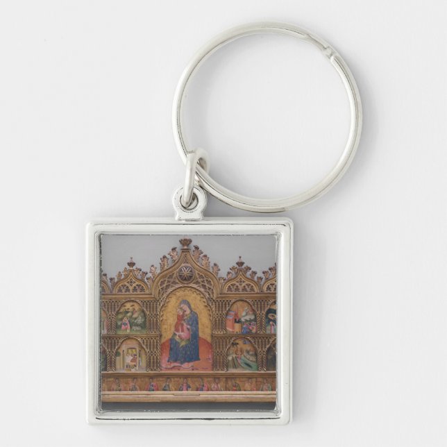 The Virgin and Child with Legendary Scenes Key Ring (Front)