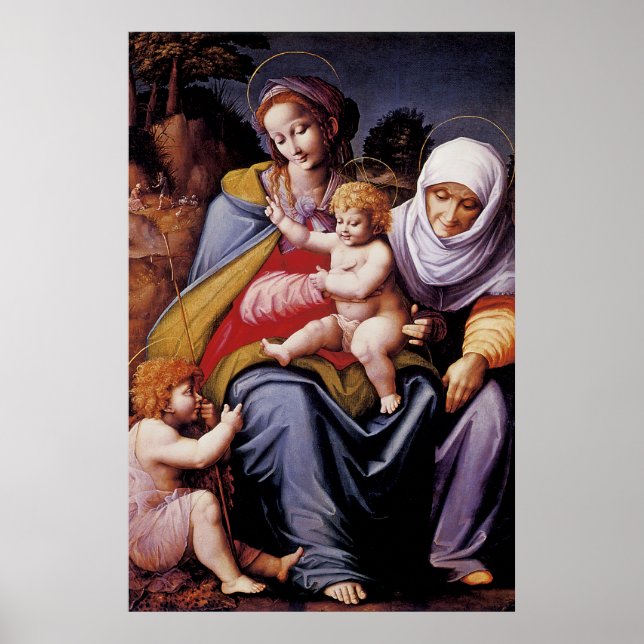 The Virgin and Child with Saint Elizabeth Poster (Front)