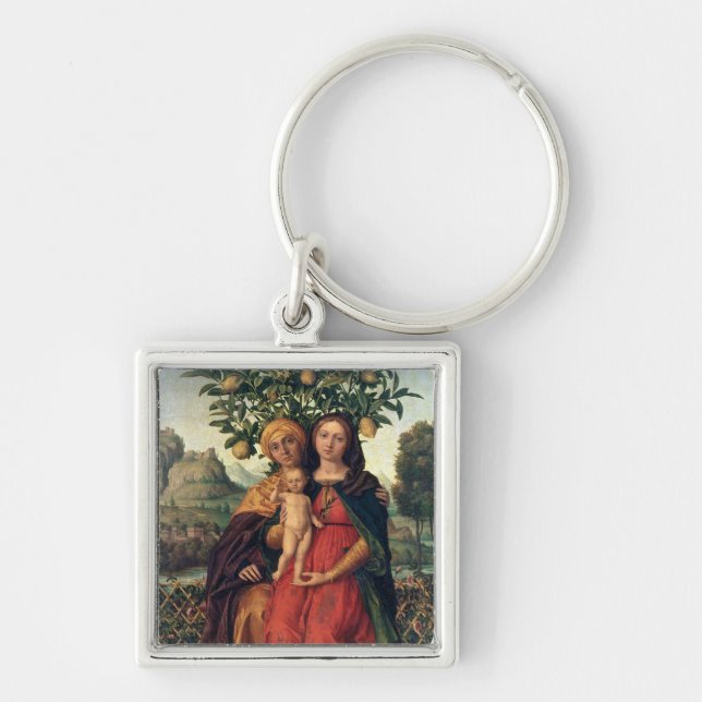 The Virgin and Child with St Anne, 1510-18 Key Ring (Front)
