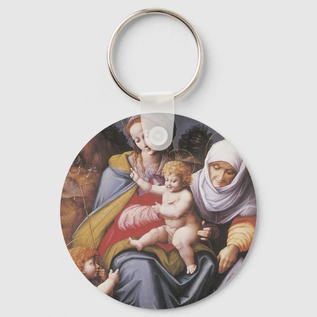 The Virgin and Child with St Elizabeth Key Ring (Front)
